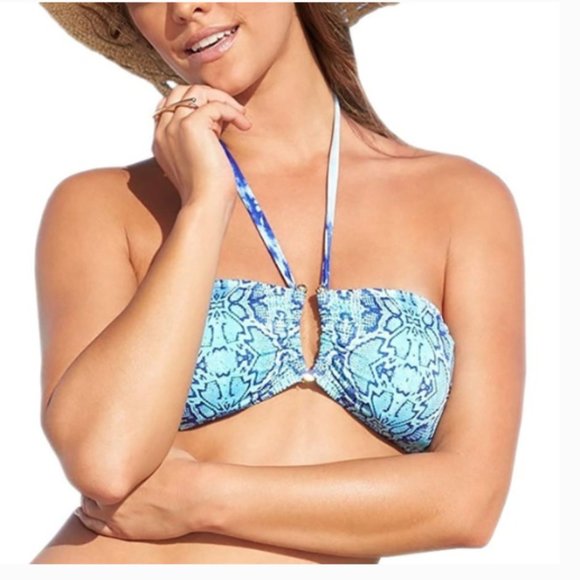 NWT Bar III Hissy Fit Print Bandeau Bikini Top - Picture 1 of 3